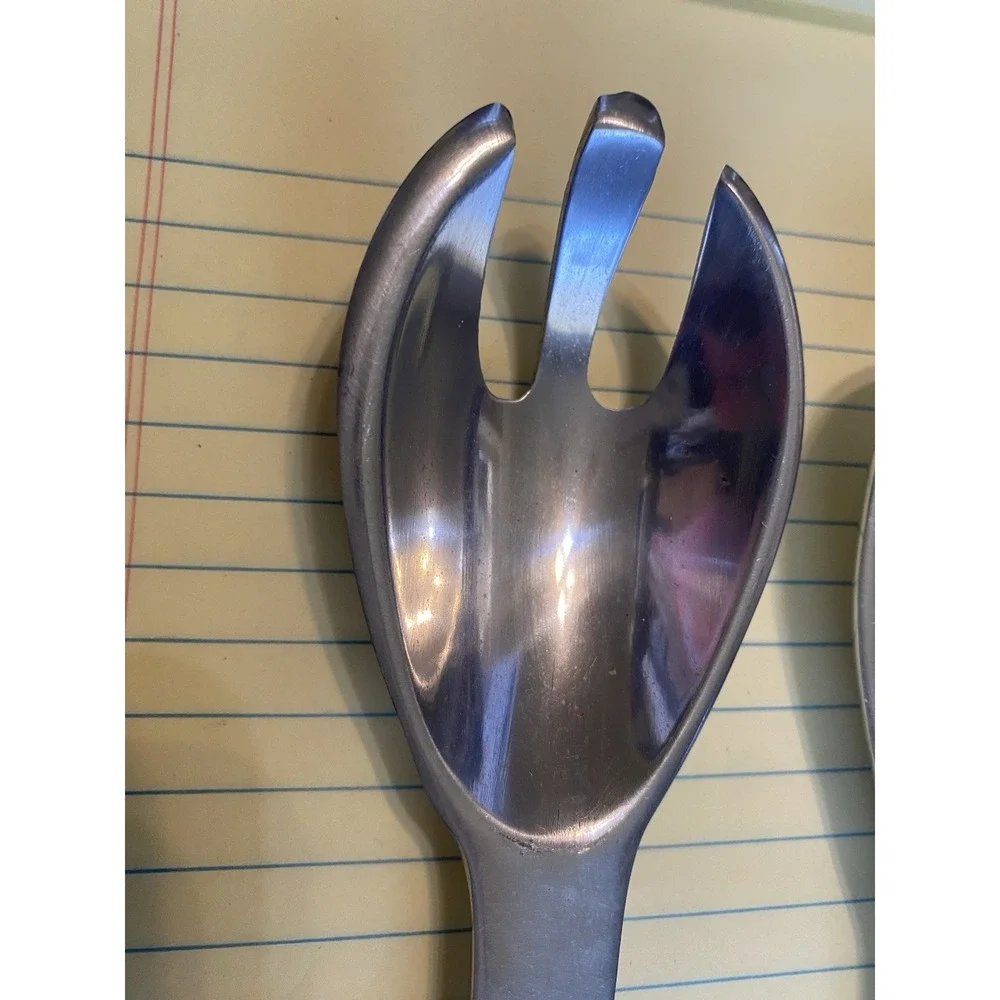 Aluminum  Polished Swirl Spoon And Fork Serving‎ Set 8